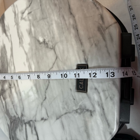 CALPAK Round Marble Hat Box Travel Case w/ Strap - Rare & Stylish - Picture 11 of 14
